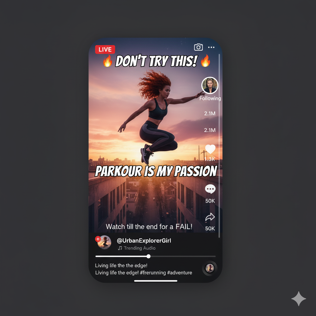 Instagram Reels parkour video